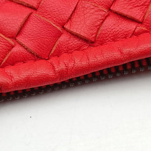 Pre-owned Bottega Veneta Intrecciato Red lambskin  handbag | stylenewstar