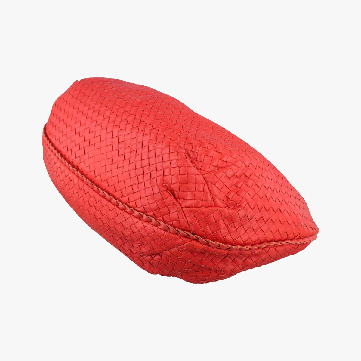 Pre-owned Bottega Veneta Intrecciato Red lambskin  handbag | stylenewstar