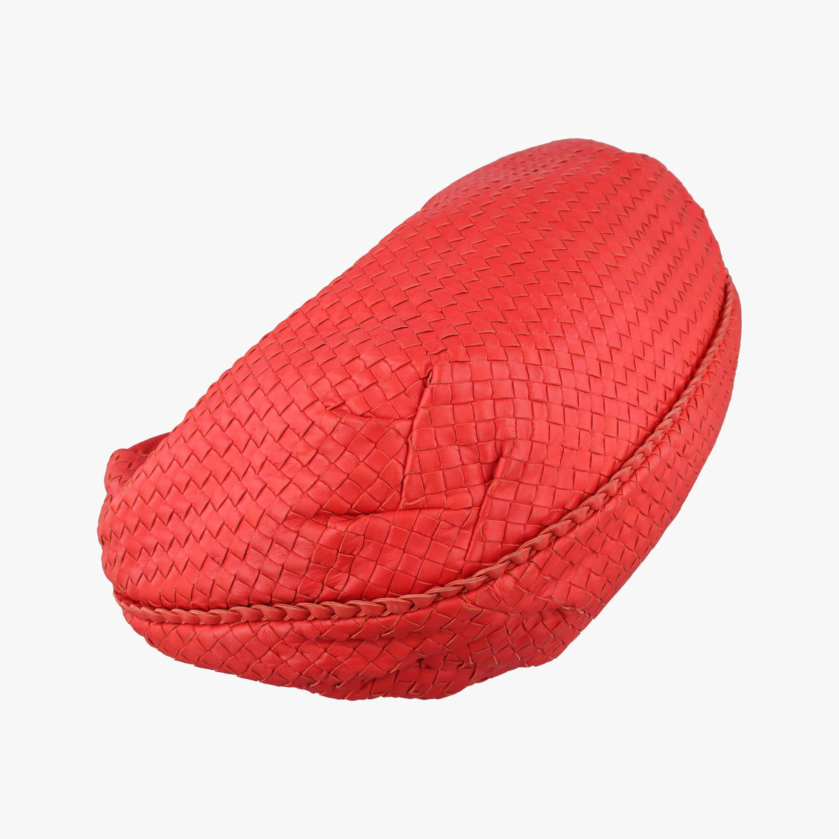 Pre-owned Bottega Veneta Intrecciato Red lambskin  handbag | stylenewstar