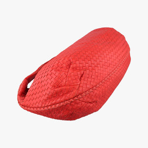 Pre-owned Bottega Veneta Intrecciato Red lambskin  handbag | stylenewstar