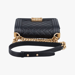 Vintage Chanel BOY CHANEL Black caviar skin A67085 shoulderbag | stylenewstar