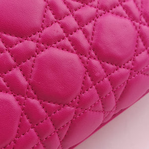 Pre-owned Christian Dior Cannage Dior Soft Shopping Rose lambskin  shoulderbag | stylenewstar
