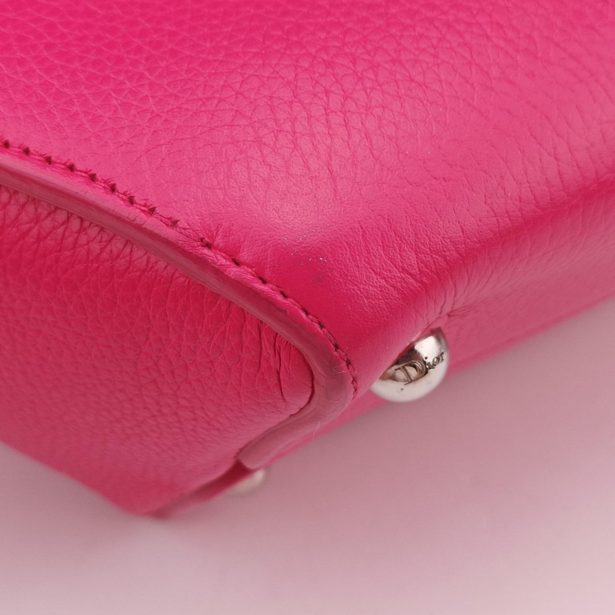 Pre-owned Christian Dior Dior Bar Pink Leather  handbag | stylenewstar