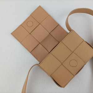 Pre-owned Bottega Veneta candy cassette Beige lambskin  crossbodybag | stylenewstar