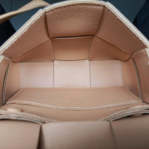 Pre-owned Bottega Veneta candy cassette Beige lambskin  crossbodybag | stylenewstar