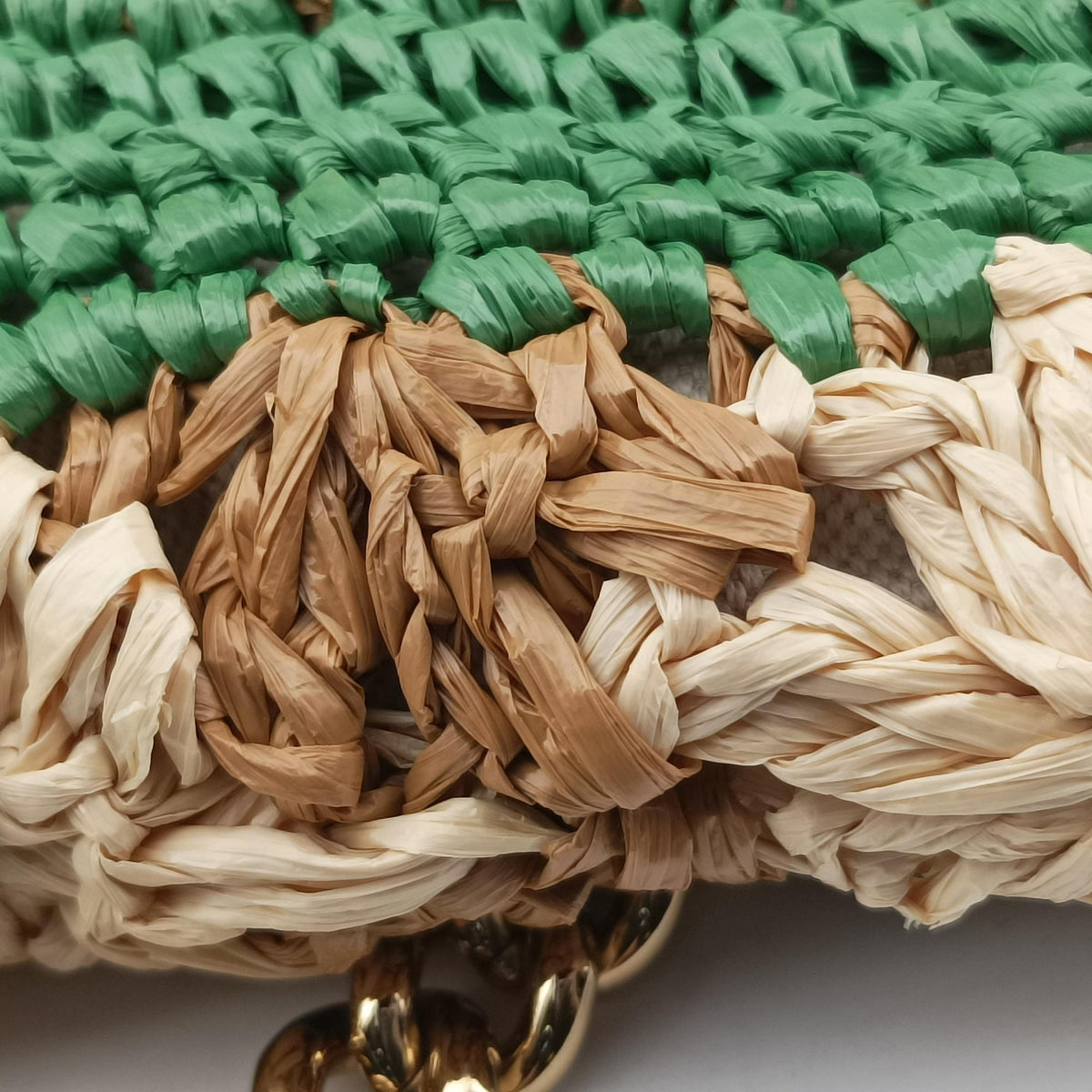 Secondhand Gucci GG Marmont Beige×Multicolour straw 574433 shoulderbag | stylenewstar