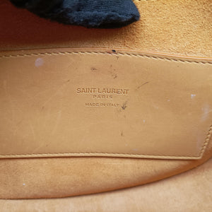 Pre-owned Yves Saint Laurent KAIA small Camel Leather 619740 shoulderbag | stylenewstar