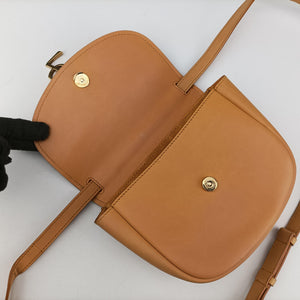 Pre-owned Yves Saint Laurent KAIA small Camel Leather 619740 shoulderbag | stylenewstar