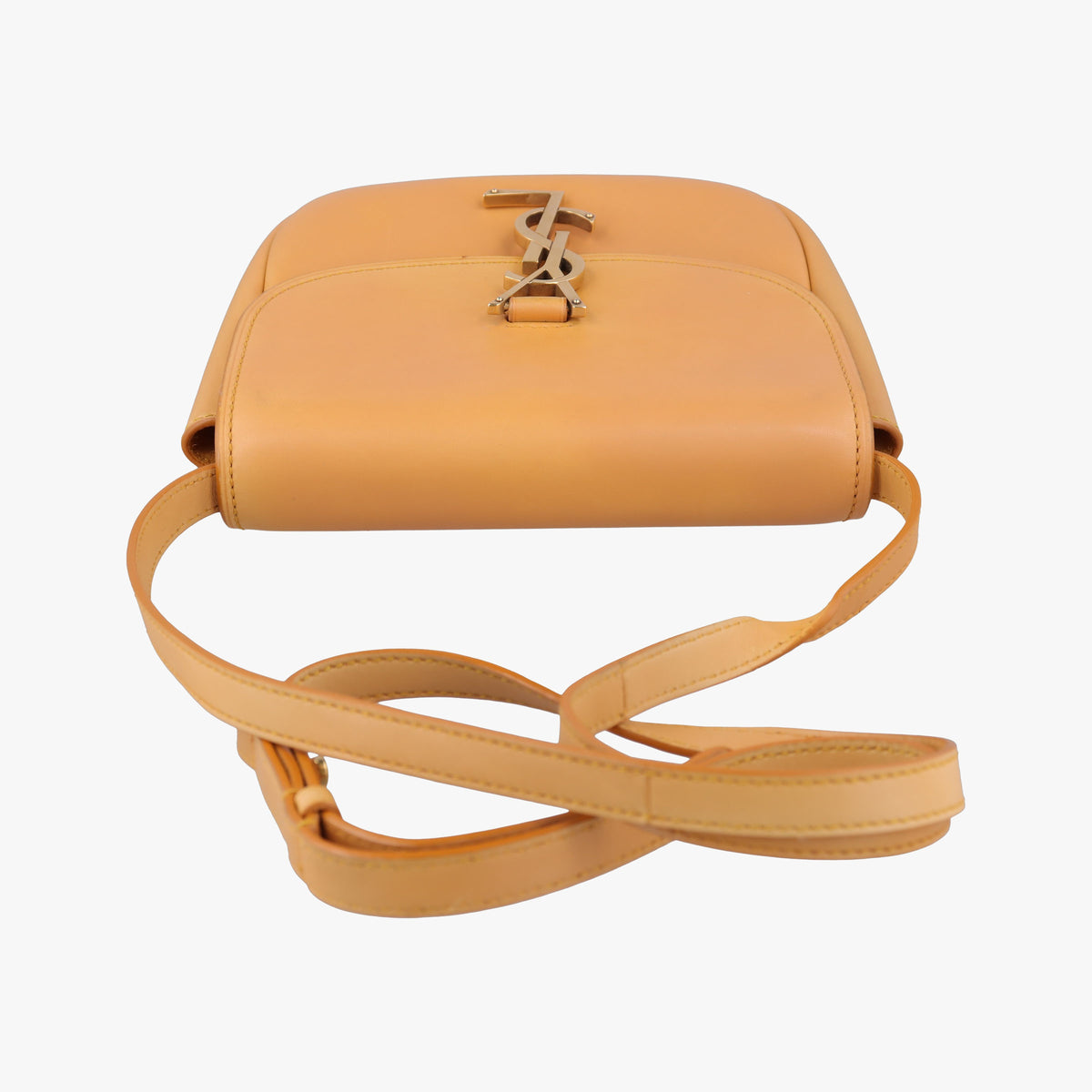 Pre-owned Yves Saint Laurent KAIA small Camel Leather 619740 shoulderbag | stylenewstar