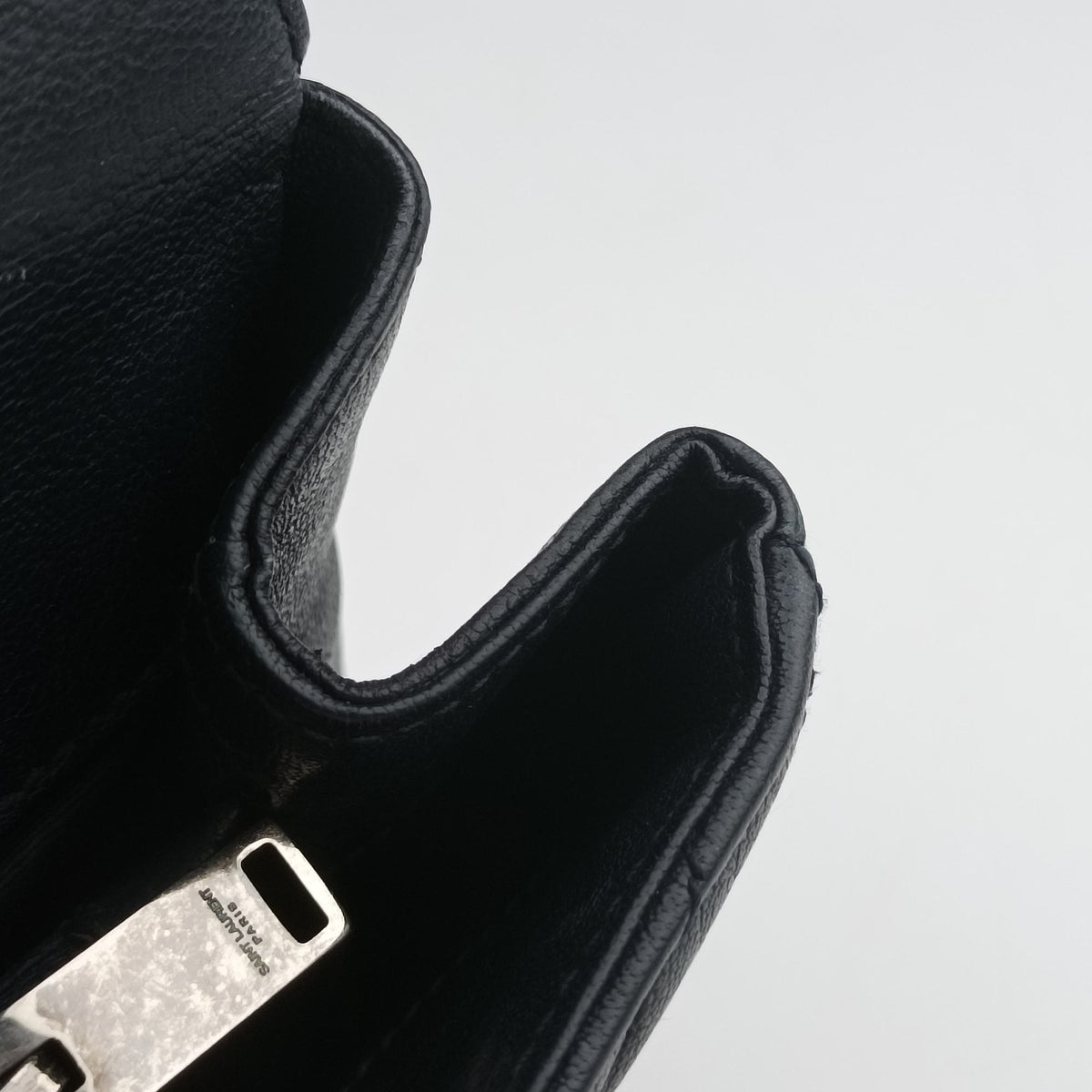 Pre-owned Yves Saint Laurent COLLEGE Navy Leather 428056 shoulderbag | stylenewstar