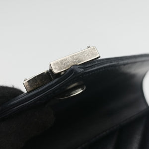Pre-owned Yves Saint Laurent COLLEGE Navy Leather 428056 shoulderbag | stylenewstar