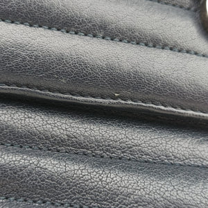 Pre-owned Yves Saint Laurent COLLEGE Navy Leather 428056 shoulderbag | stylenewstar