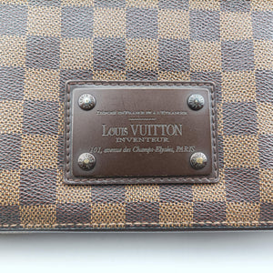 Pre-owned Louis Vuitton BROOKLYN MM EBENE Damier Canvas N51211 shoulderbag | stylenewstar