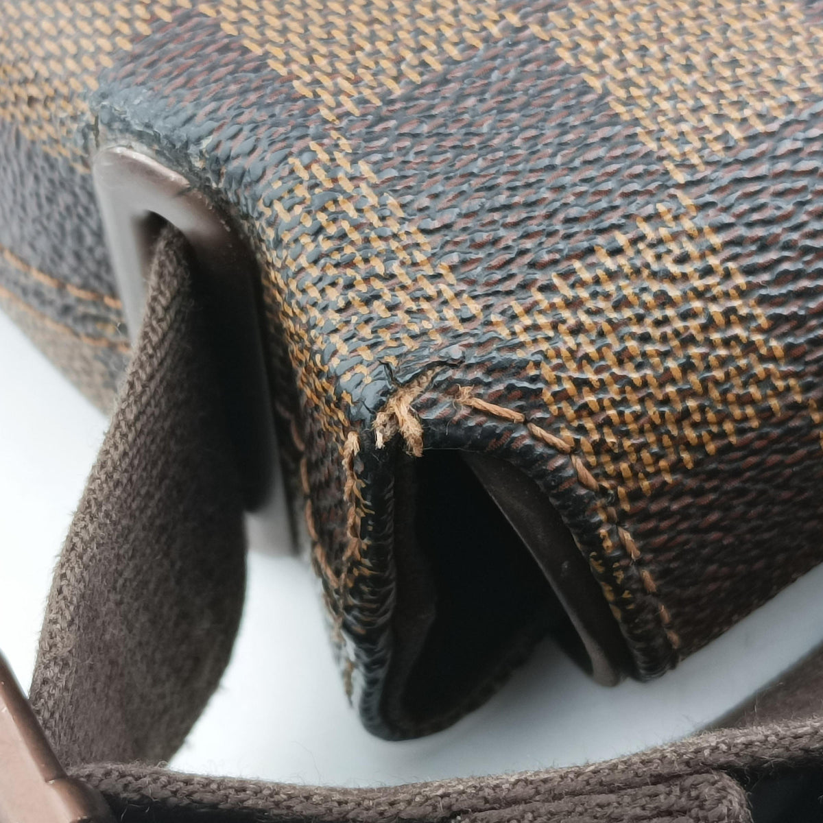 Pre-owned Louis Vuitton BROOKLYN MM EBENE Damier Canvas N51211 shoulderbag | stylenewstar