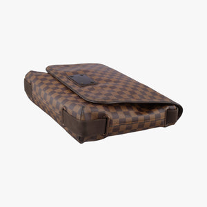 Pre-owned Louis Vuitton BROOKLYN MM EBENE Damier Canvas N51211 shoulderbag | stylenewstar