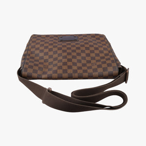 Pre-owned Louis Vuitton BROOKLYN MM EBENE Damier Canvas N51211 shoulderbag | stylenewstar