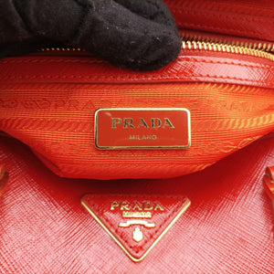 Vintage Prada Bowling Bag Orange Patent SAFFIANO Leather BL0797 shoulderbag | stylenewstar