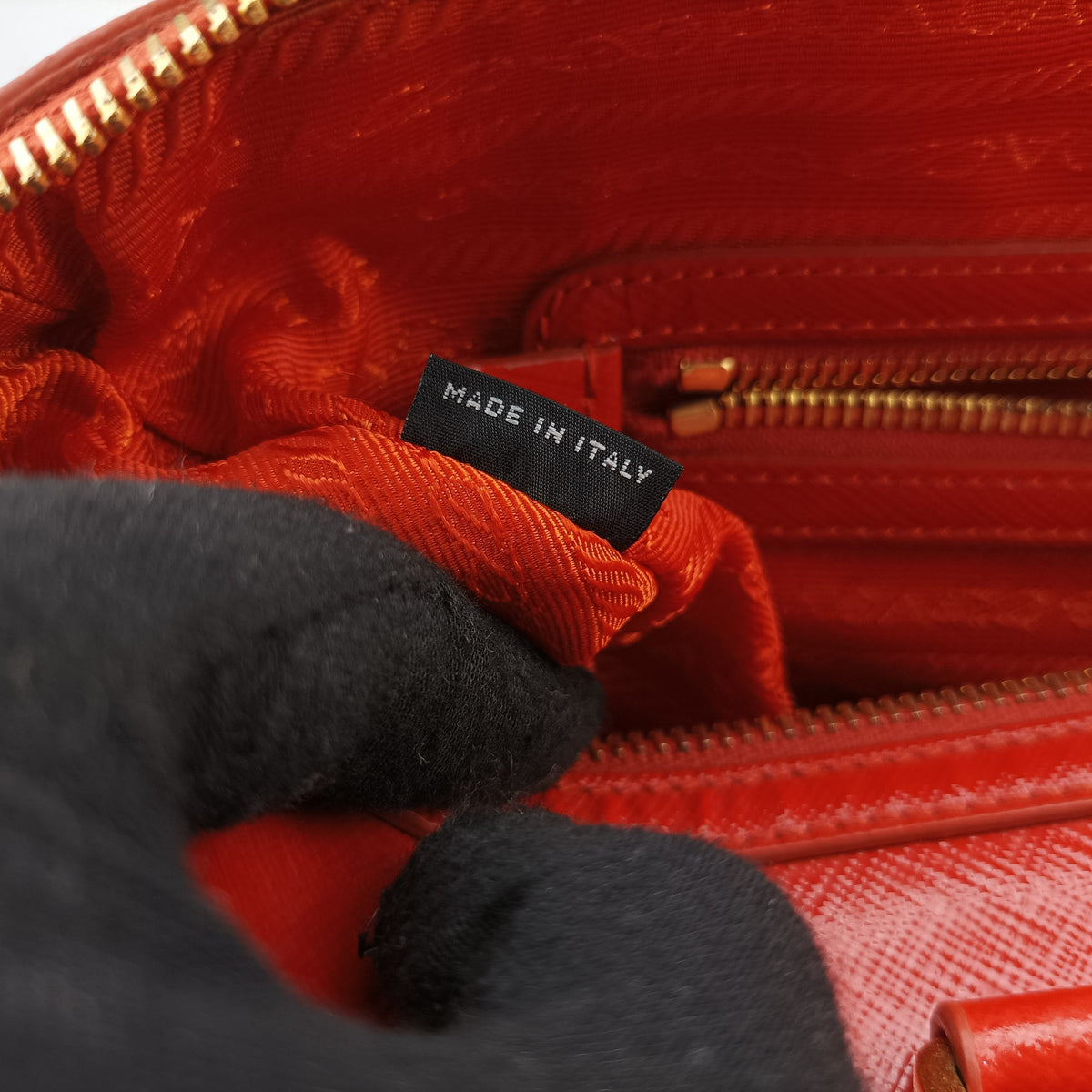 Vintage Prada Bowling Bag Orange Patent SAFFIANO Leather BL0797 shoulderbag | stylenewstar