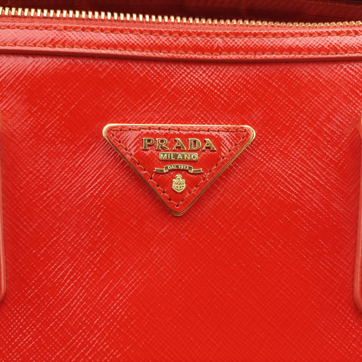 Vintage Prada Bowling Bag Orange Patent SAFFIANO Leather BL0797 shoulderbag | stylenewstar