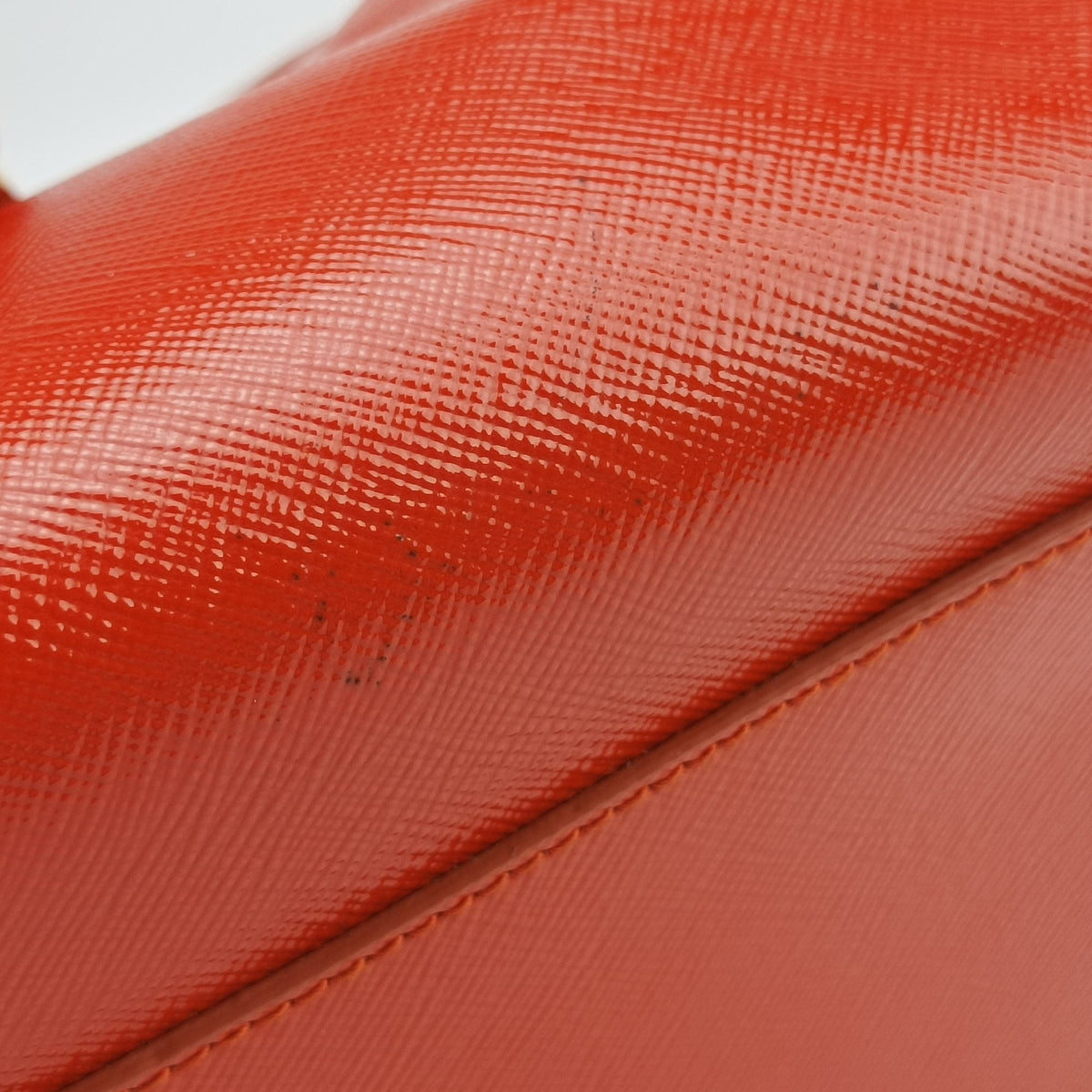 Vintage Prada Bowling Bag Orange Patent SAFFIANO Leather BL0797 shoulderbag | stylenewstar