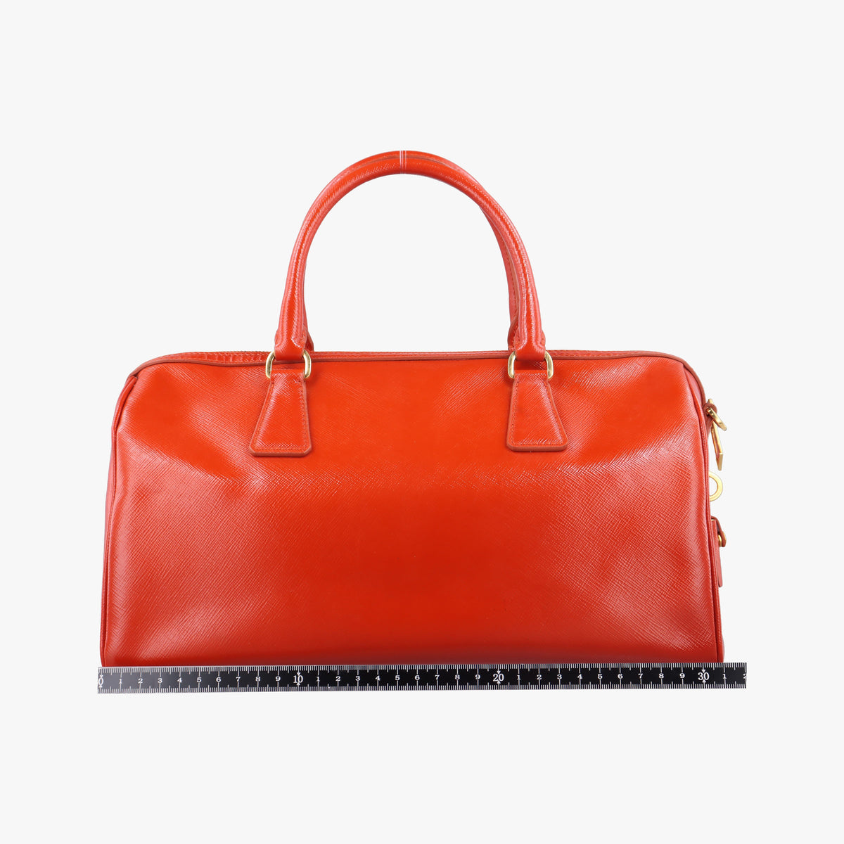 Vintage Prada Bowling Bag Orange Patent SAFFIANO Leather BL0797 shoulderbag | stylenewstar