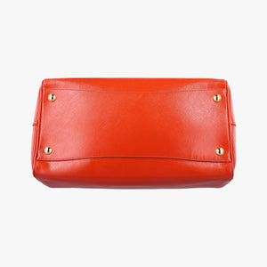 Vintage Prada Bowling Bag Orange Patent SAFFIANO Leather BL0797 shoulderbag | stylenewstar