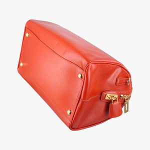 Vintage Prada Bowling Bag Orange Patent SAFFIANO Leather BL0797 shoulderbag | stylenewstar