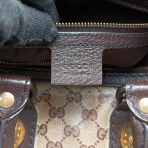 Pre-owned Gucci Babushka Brown x Multicolour PVC coated canvas 207775 handbag | stylenewstar