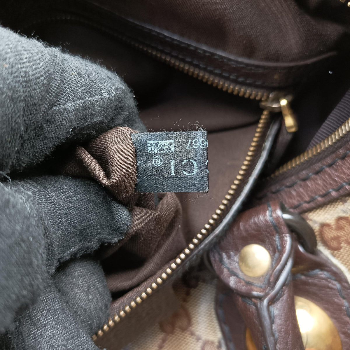Pre-owned Gucci Babushka Brown x Multicolour PVC coated canvas 207775 handbag | stylenewstar