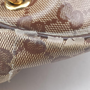 Pre-owned Gucci Babushka Brown x Multicolour PVC coated canvas 207775 handbag | stylenewstar