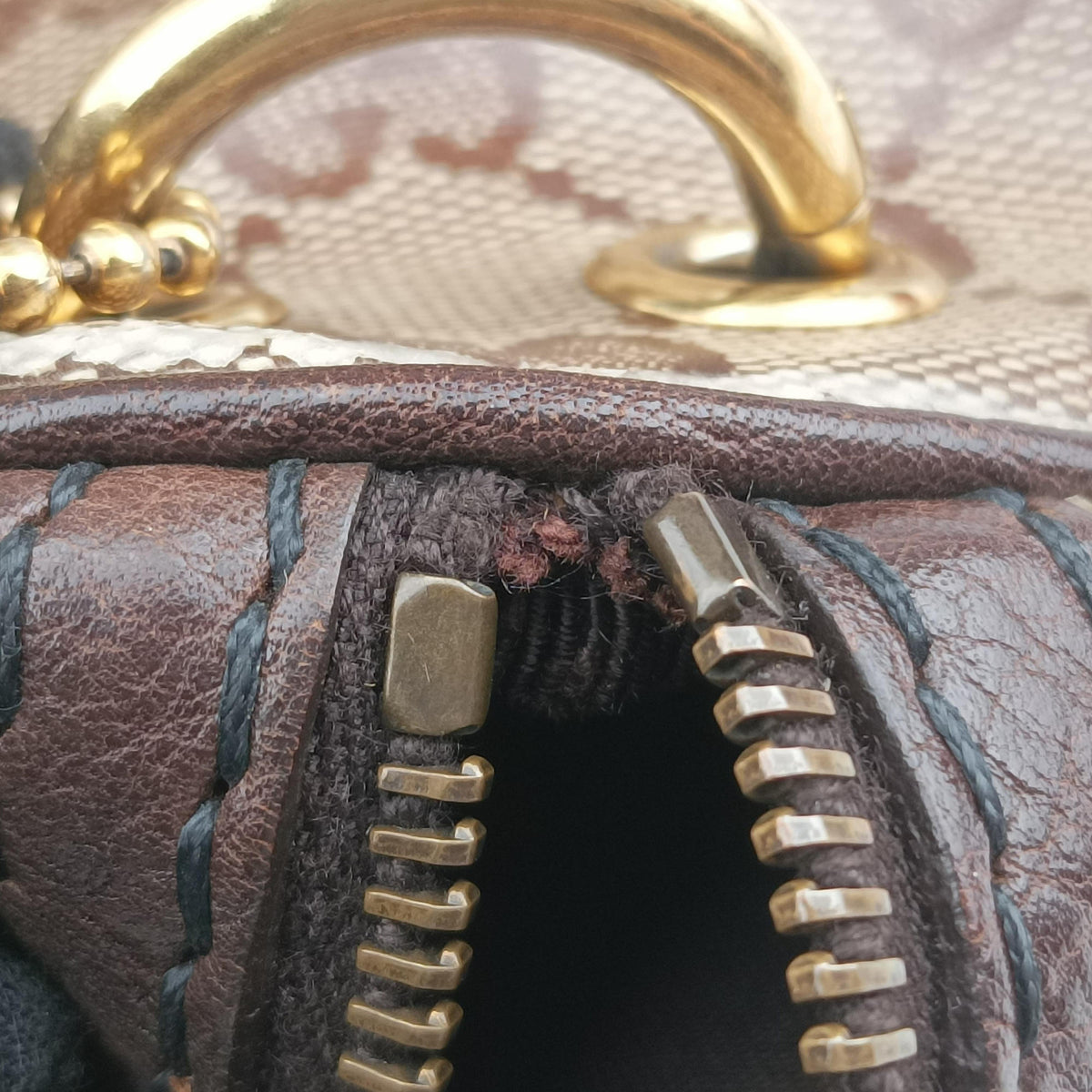 Pre-owned Gucci Babushka Brown x Multicolour PVC coated canvas 207775 handbag | stylenewstar
