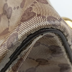 Pre-owned Gucci Babushka Brown x Multicolour PVC coated canvas 207775 handbag | stylenewstar