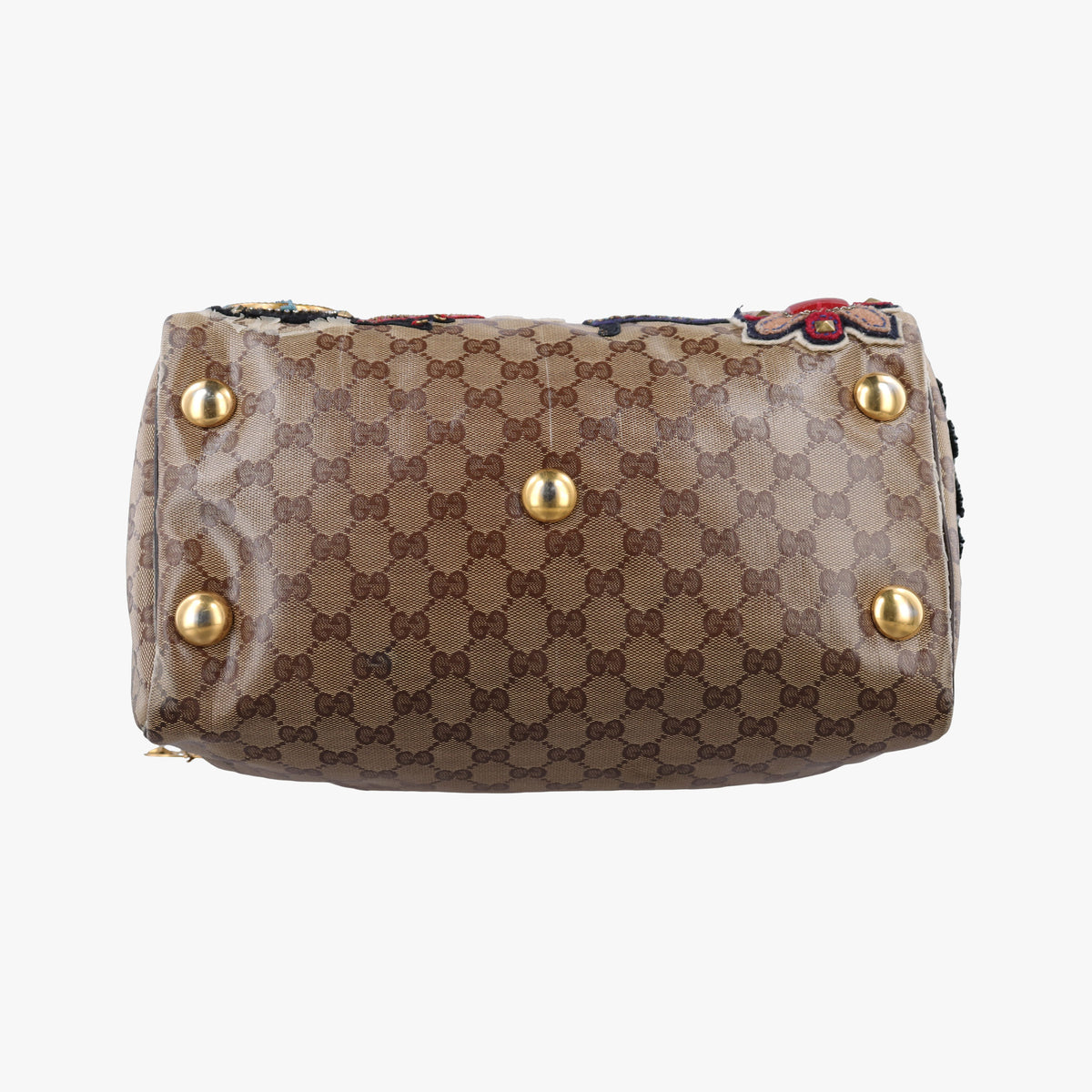 Pre-owned Gucci Babushka Brown x Multicolour PVC coated canvas 207775 handbag | stylenewstar
