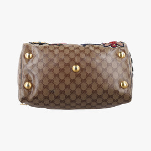 Pre-owned Gucci Babushka Brown x Multicolour PVC coated canvas 207775 handbag | stylenewstar
