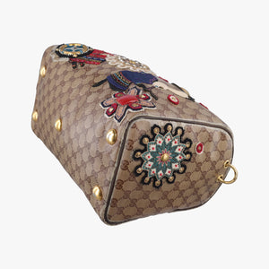 Pre-owned Gucci Babushka Brown x Multicolour PVC coated canvas 207775 handbag | stylenewstar