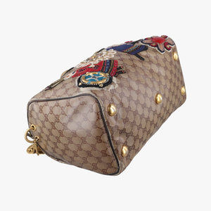 Pre-owned Gucci Babushka Brown x Multicolour PVC coated canvas 207775 handbag | stylenewstar