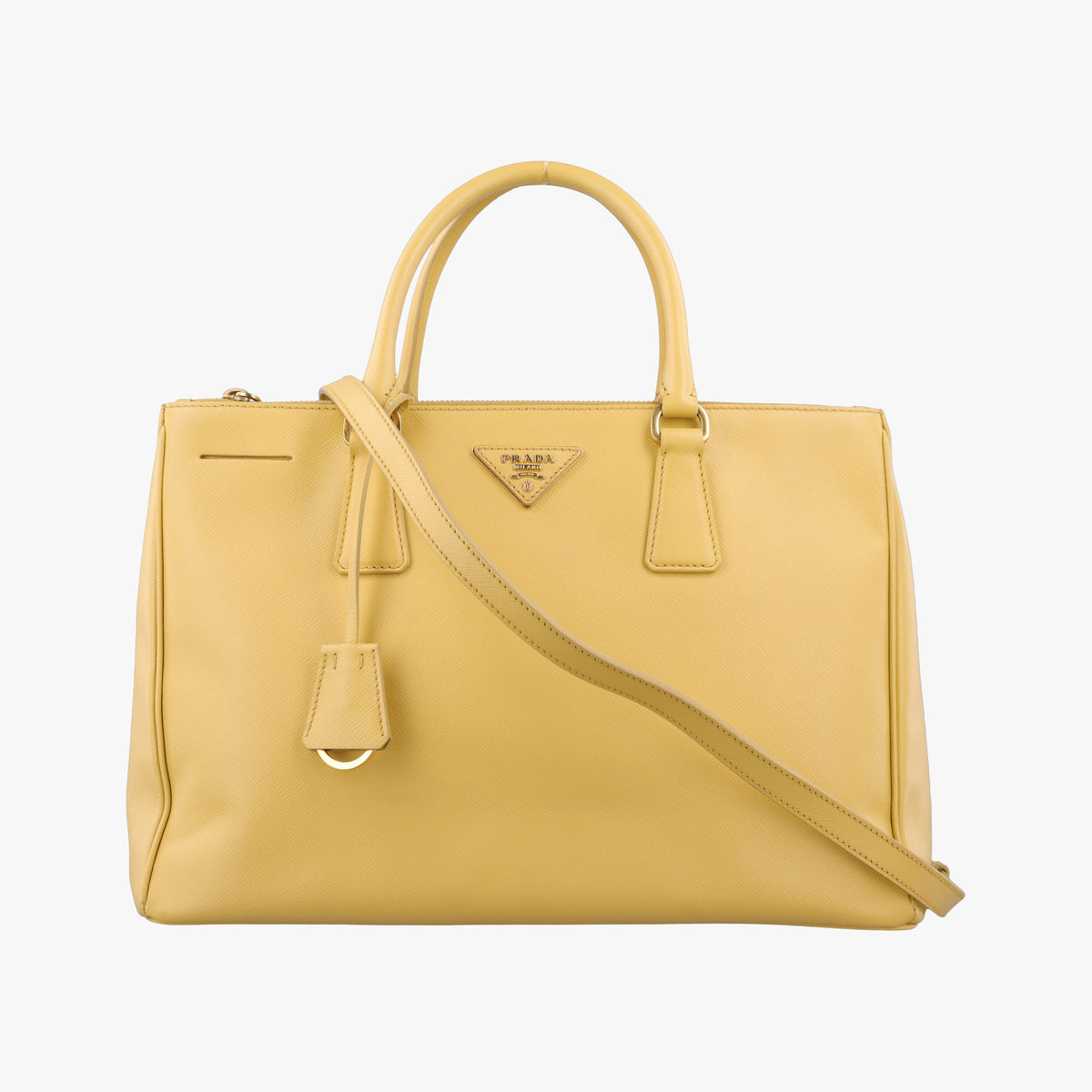 Vintage Prada Galleria Yellow SAFFIANO Leather BN1786 shoulderbag | stylenewstar