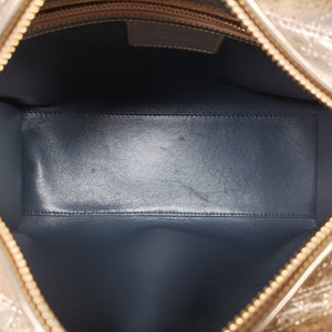 Pre-owned Christian Dior Lady Dior Golden Patent Leather  shoulderbag | stylenewstar