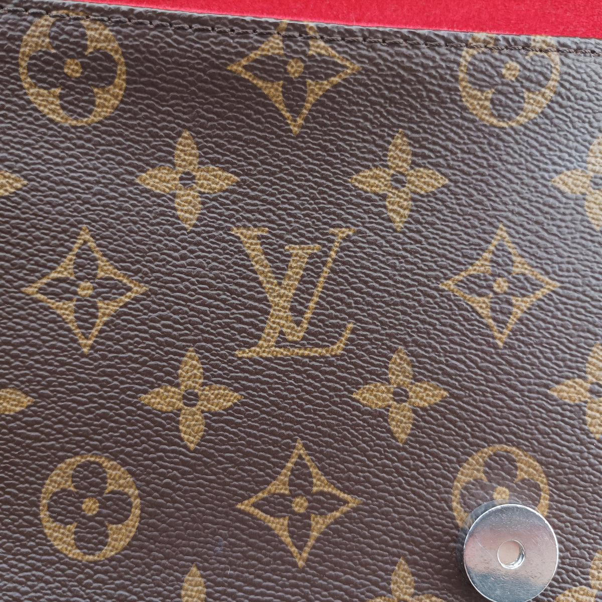 Secondhand Louis Vuitton SAINT MICHEL brown×COQUELICOT Monogram Canvas×calf leather M44031 shoulderbag | stylenewstar