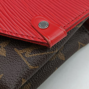 Secondhand Louis Vuitton SAINT MICHEL brown×COQUELICOT Monogram Canvas×calf leather M44031 shoulderbag | stylenewstar