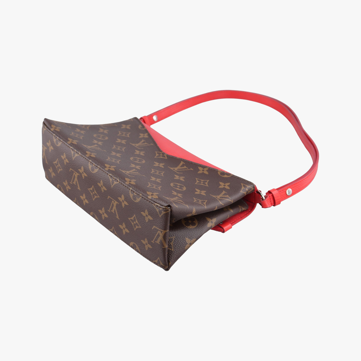 Secondhand Louis Vuitton SAINT MICHEL brown×COQUELICOT Monogram Canvas×calf leather M44031 shoulderbag | stylenewstar