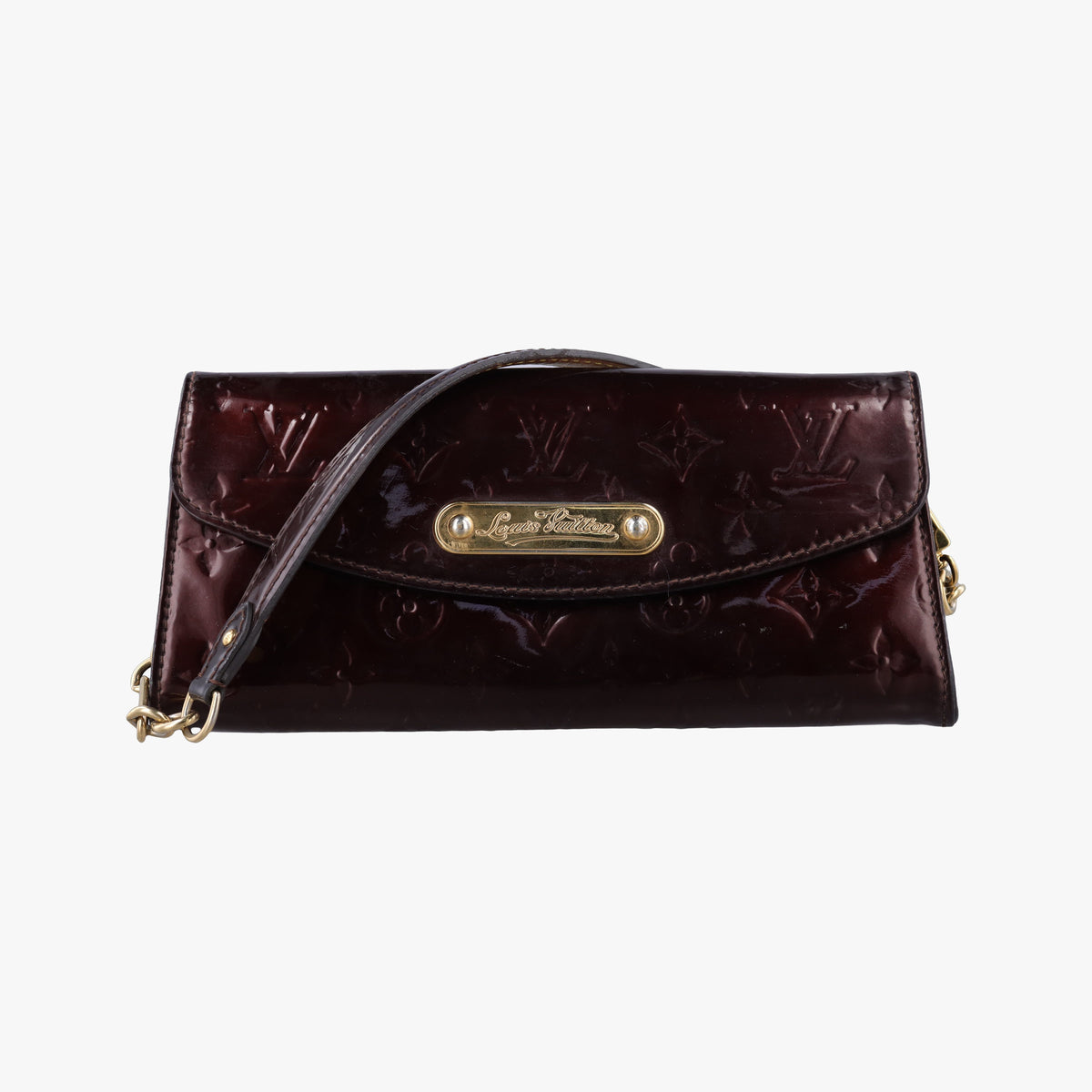 Pre-owned Louis Vuitton Sunset Boulevard Monogram Rouge Fauvist Vernis M91679 handbag | stylenewstar