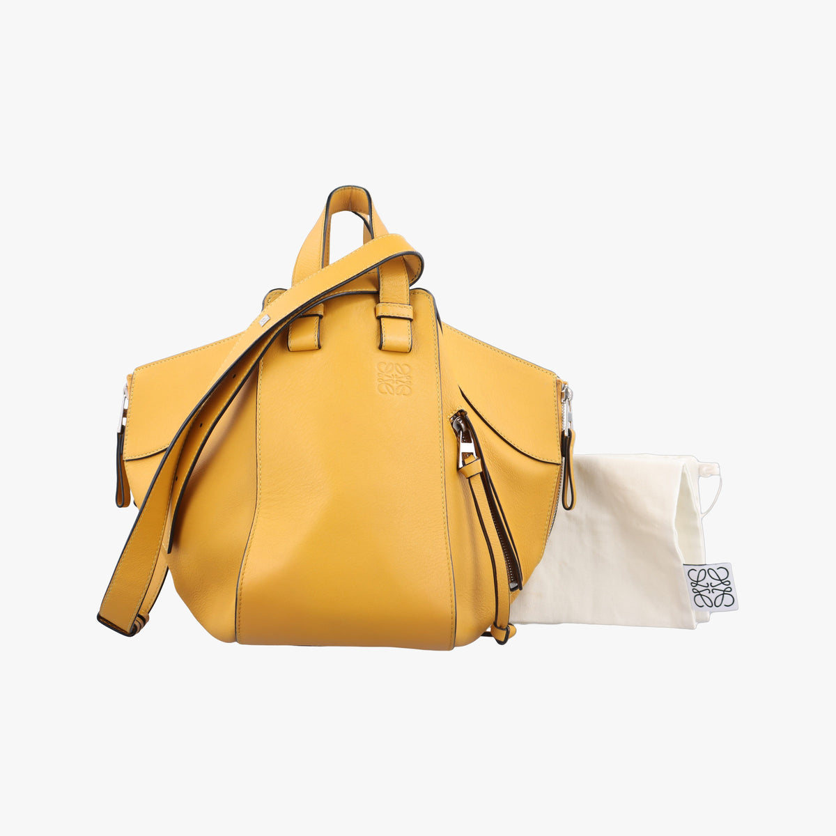 Pre-owned Loewe Hammock Yellow Leather  shoulderbag | stylenewstar