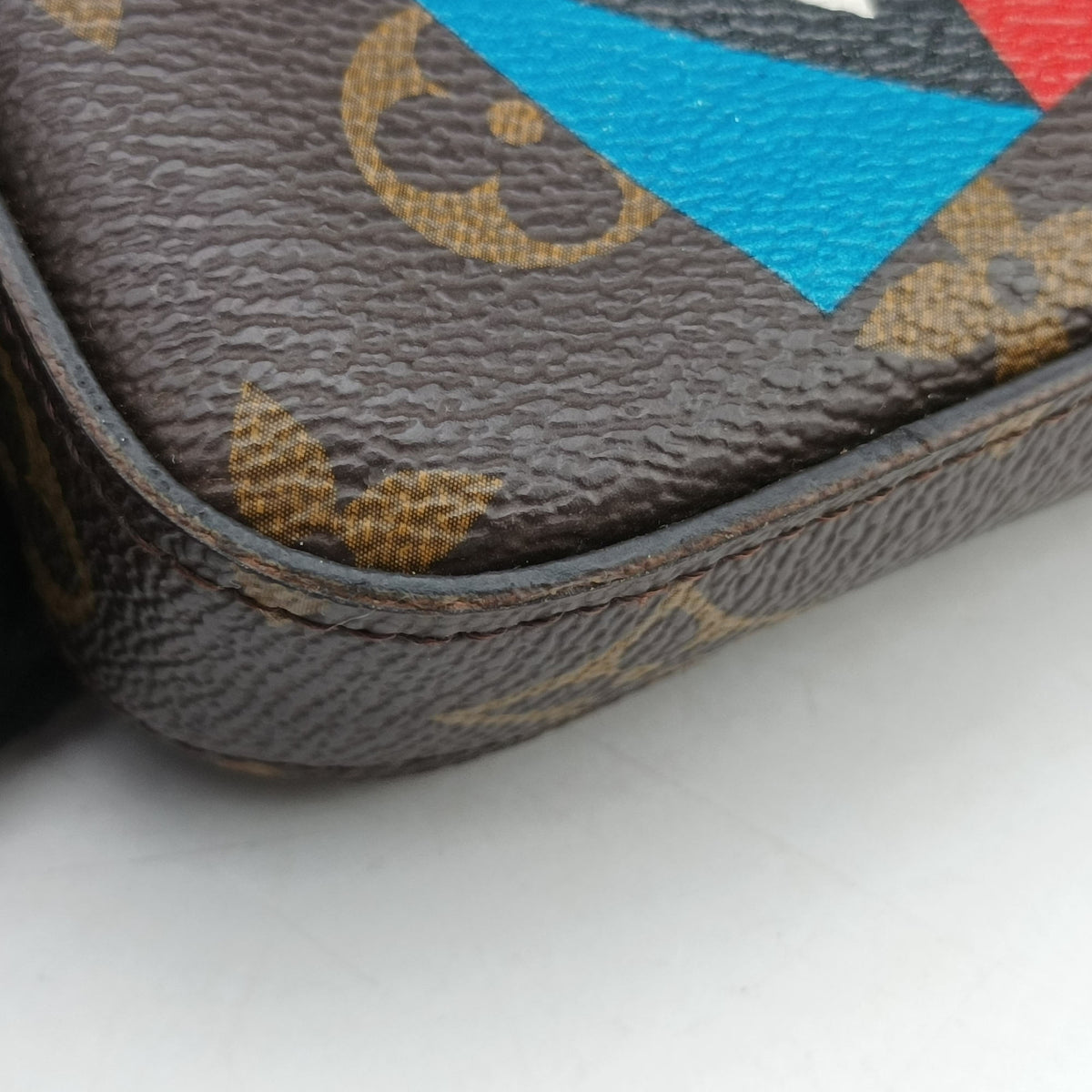 Pre-owned Louis Vuitton Felicie Pochette my lv word tour Brown×Multicolor Monogram Canvas  shoulderbag | stylenewstar
