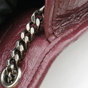 Pre-owned Yves Saint Laurent Niki Burgundy Leather 583103 shoulderbag | stylenewstar