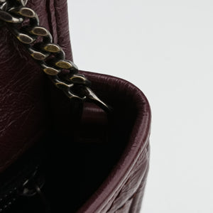 Pre-owned Yves Saint Laurent Niki Burgundy Leather 583103 shoulderbag | stylenewstar