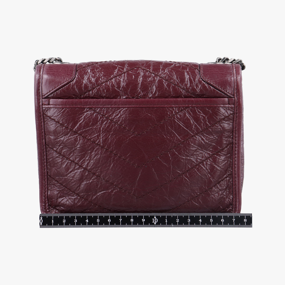 Pre-owned Yves Saint Laurent Niki Burgundy Leather 583103 shoulderbag | stylenewstar