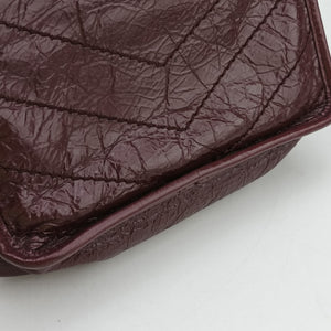 Pre-owned Yves Saint Laurent Niki Burgundy Leather 583103 shoulderbag | stylenewstar