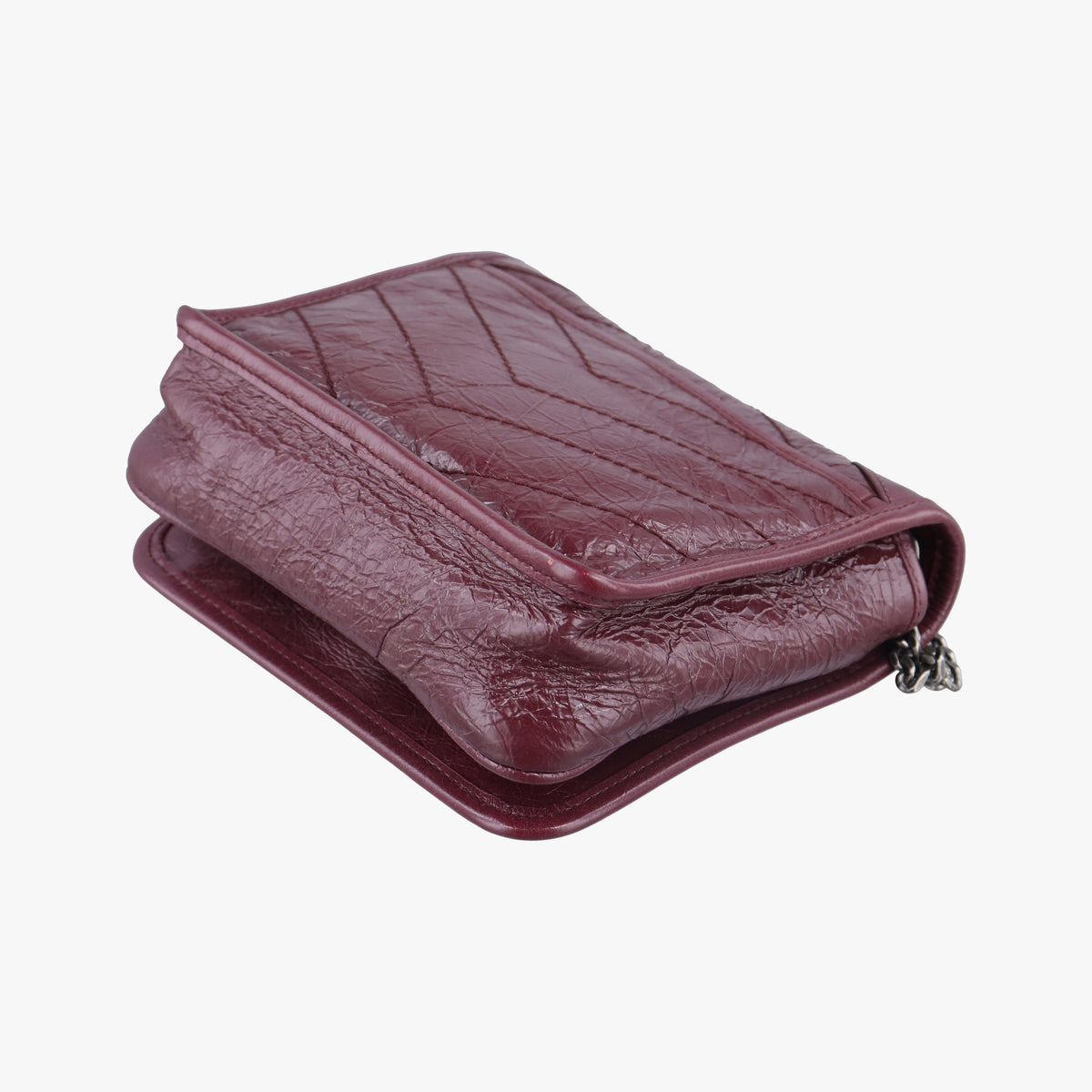 Pre-owned Yves Saint Laurent Niki Burgundy Leather 583103 shoulderbag | stylenewstar