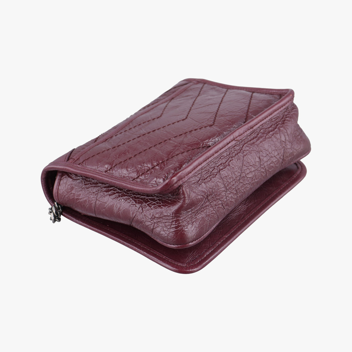 Pre-owned Yves Saint Laurent Niki Burgundy Leather 583103 shoulderbag | stylenewstar